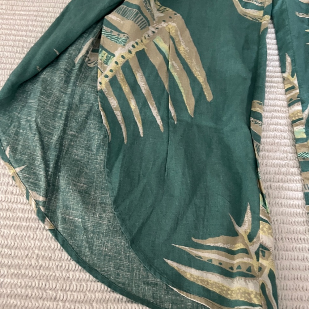 Patagonia Women's Garden Island Cropped Waist Tie Tropical Print Pants Size L - Picture 3 of 8